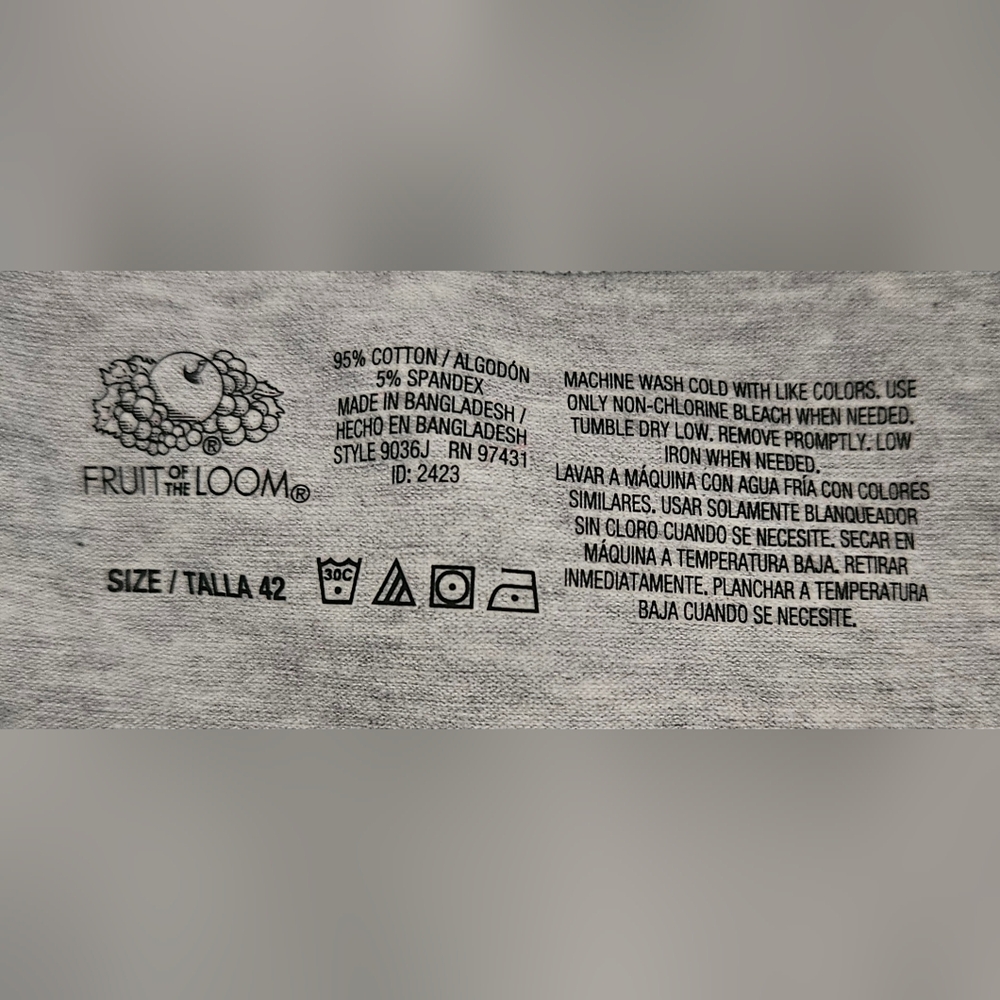 Fruit Of The Loom Spaghetti Strap Sports Bras Size 42 White Gray Blue Value Pack - Picture 8 of 8